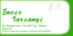 emese varsanyi business card